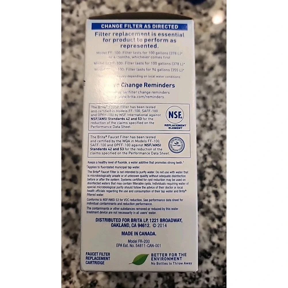 NEW BRITA 36309 FAUCET MOUNT WATER FILTER REPLACEMENT CARTRIDGE‎